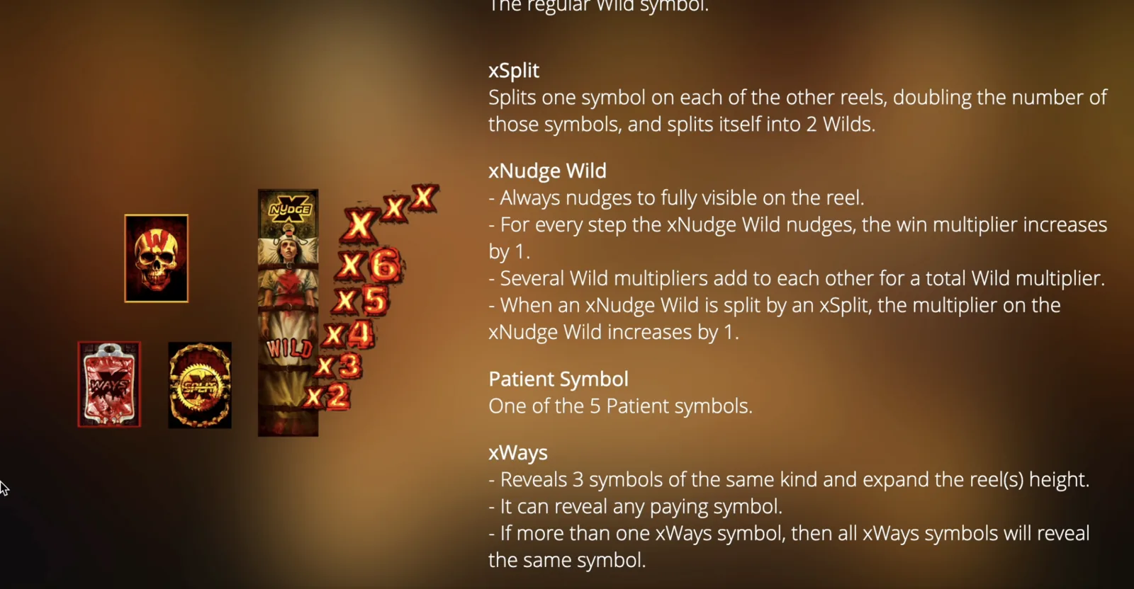 Mental II enhancer cell symbol types guide for Features page