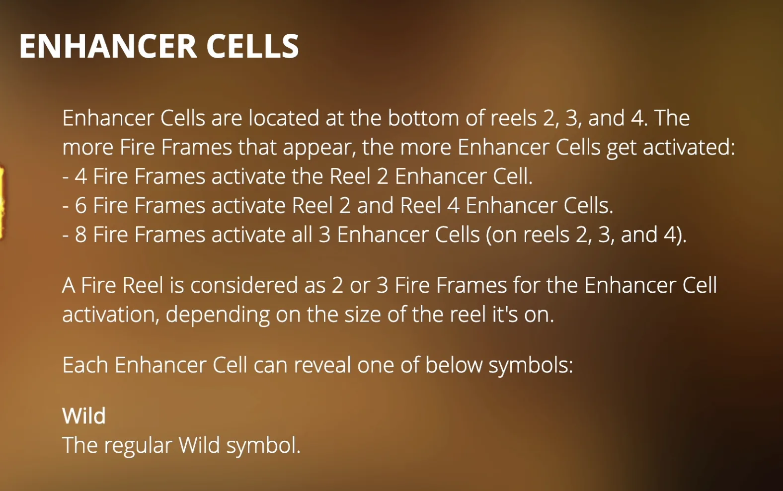 Mental II enhancer cells feature rules for Features page