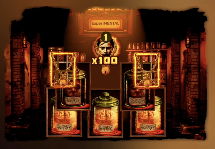 Mental II experimental spins bonus trigger scene for Free Spins page