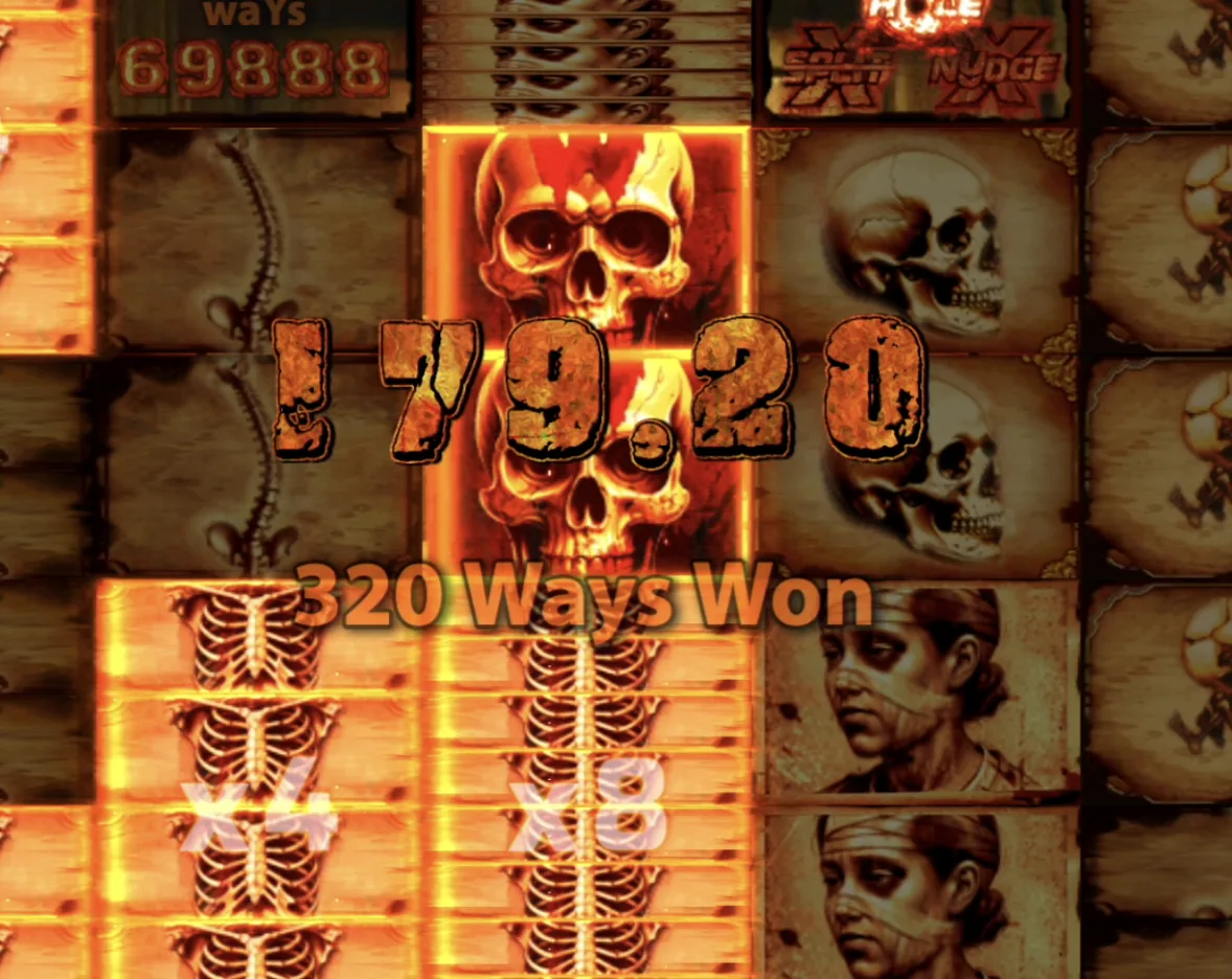 Mental II mega win 20 ways screen for Free Spins page